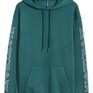 H&M Men’s Dark Turquoise Sweatshirt Hoodie